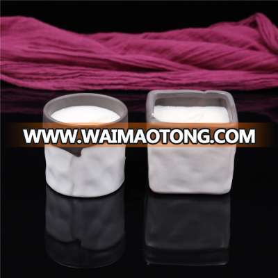 small size scented candles in ceramic square candle jar