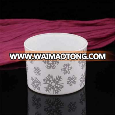 BOYE white coating with gold high quality scented candle glass jars