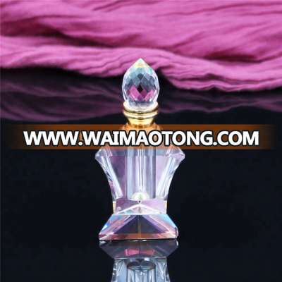 dubai 3ml small empty oil glass k9 crystal perfume bottle wholesale