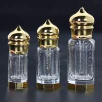 Luxurious transparent crystal perfume bottle