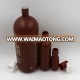 Shenzhen manufacturer 1 liter boston round plastic hdpe amber hair oil bottles with screw lid